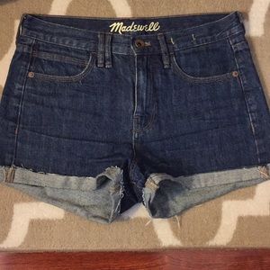Madewell high waist denim shorts
